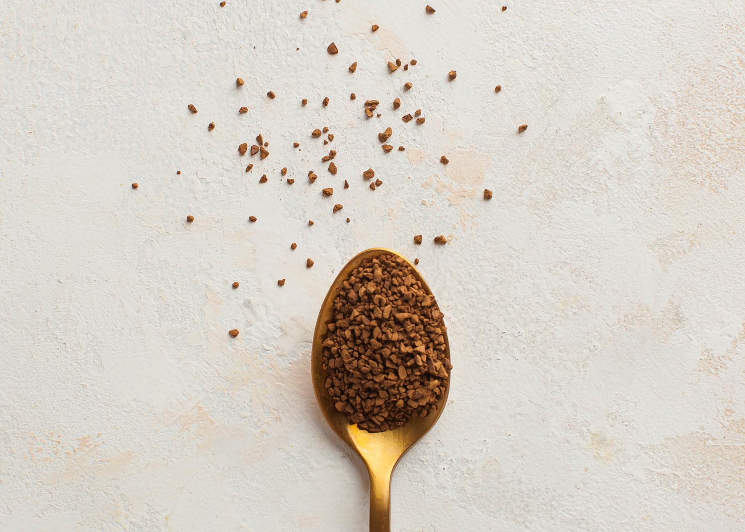 Instant coffee and spoon