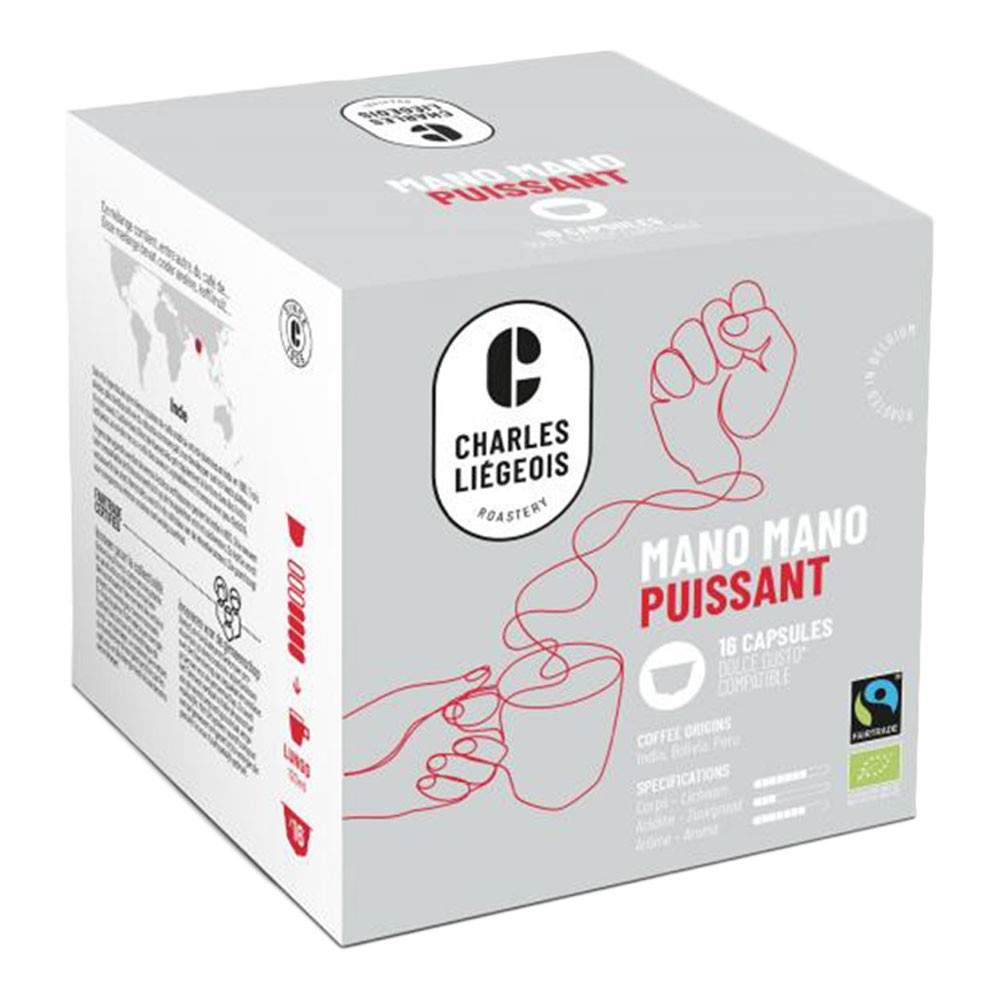 Coffee capsules Charles Liégeois "Mano Mano Puissant", 80 pcs.